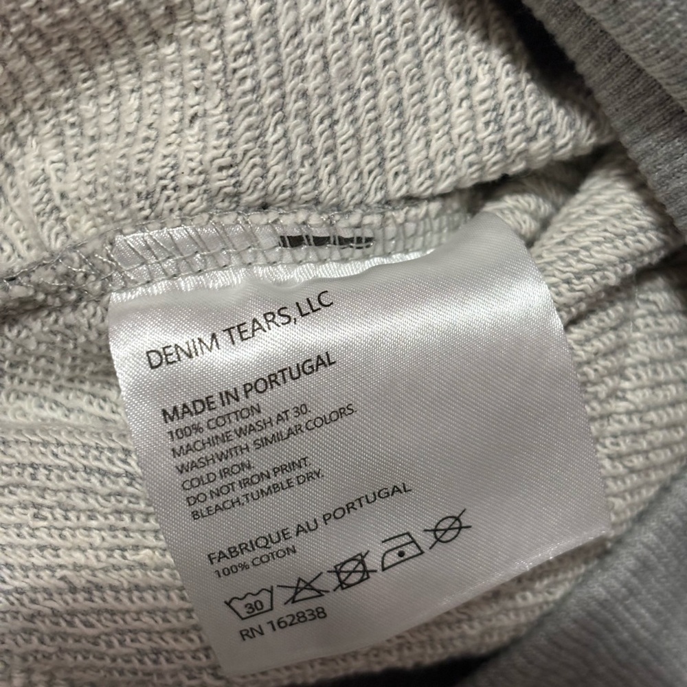 Grey and white Denim tears hoodie - Picture 4 of 5